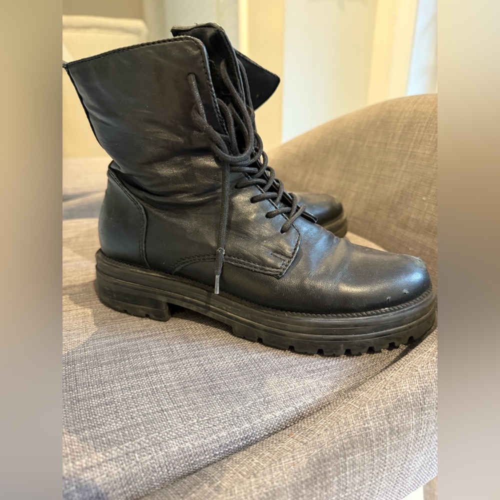 Women’s Italian Leather Combat Boots